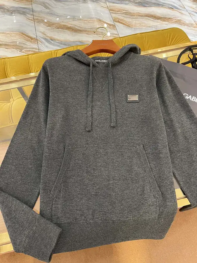 D.G 24AW秋冬新款 Hoodie Wool Sweater with Classic Logo