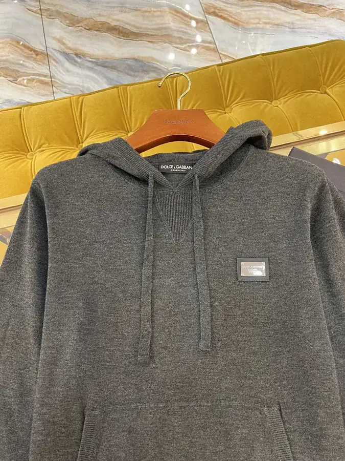 D.G 24AW秋冬新款 Hoodie Wool Sweater with Classic Logo