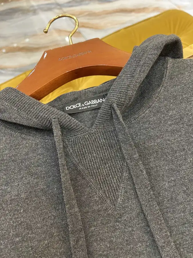 D.G 24AW秋冬新款 Hoodie Wool Sweater with Classic Logo