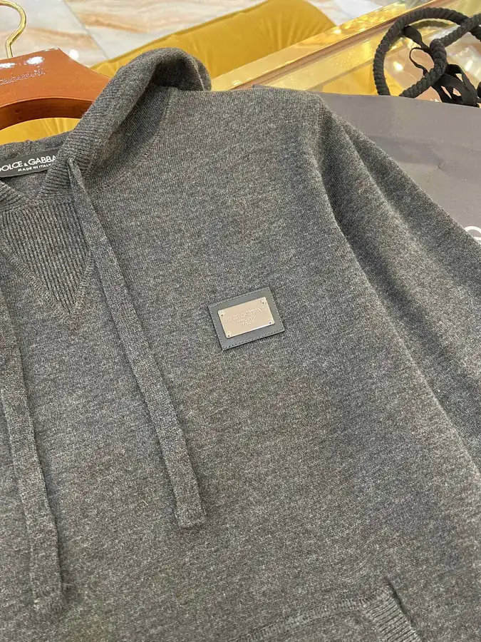 D.G 24AW秋冬新款 Hoodie Wool Sweater with Classic Logo