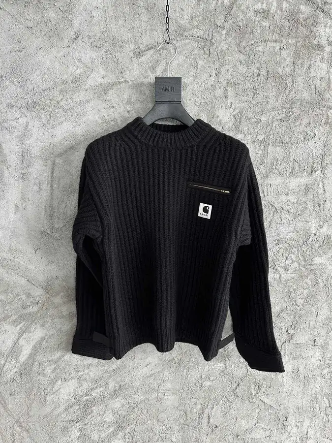 Sacai x Carharrt 2024SS Collaboration Wool Knit Sweater