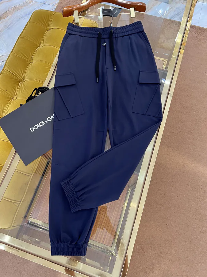 D.G 24AW Navy Blue Denim Work Pant with Custom Zipper Hardware