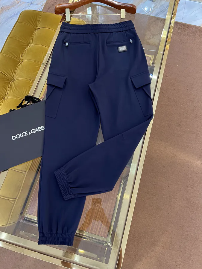 D.G 24AW Navy Blue Denim Work Pant with Custom Zipper Hardware