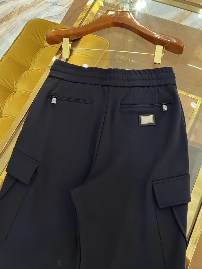 D.G 24AW Navy Blue Denim Work Pant with Custom Zipper Hardware
