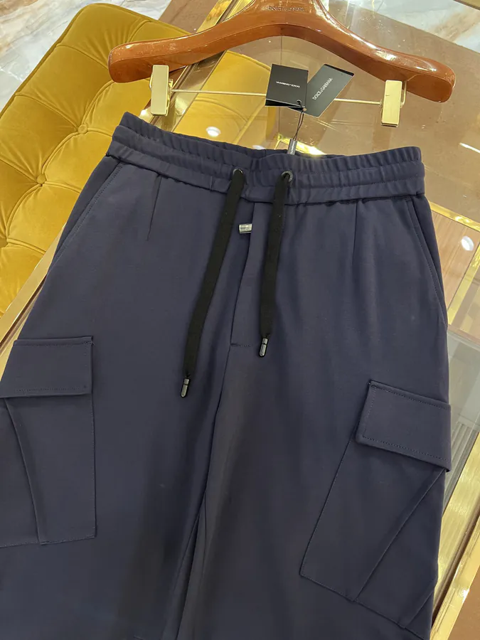 D.G 24AW Navy Blue Denim Work Pant with Custom Zipper Hardware