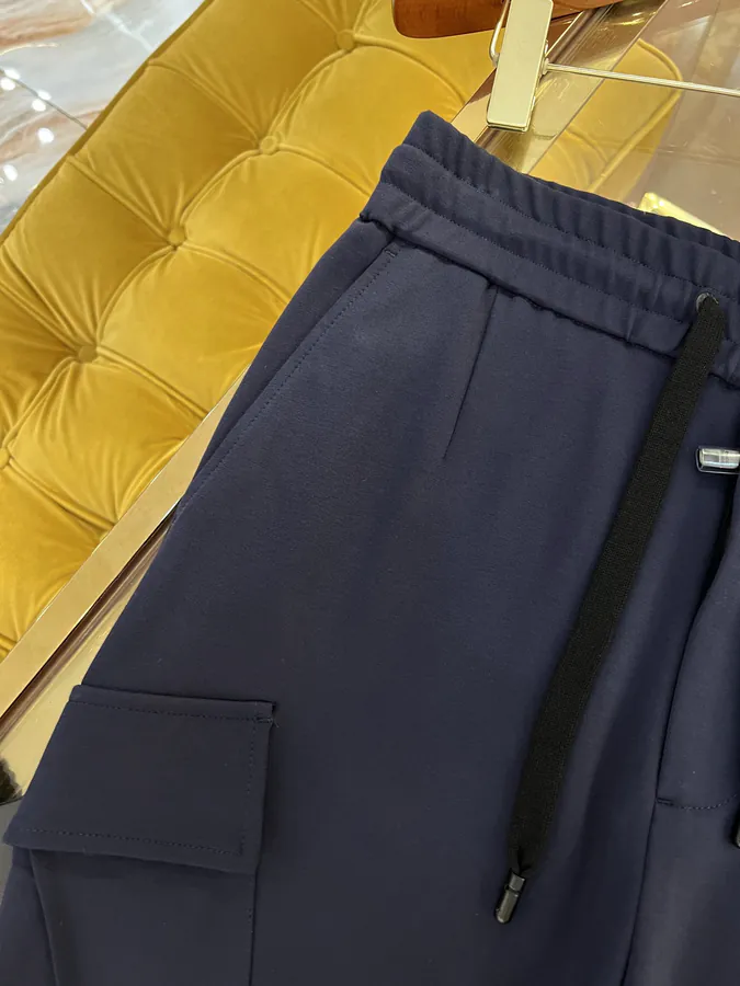 D.G 24AW Navy Blue Denim Work Pant with Custom Zipper Hardware