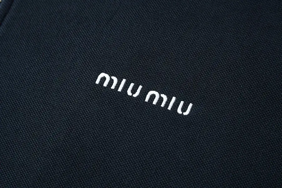 MiuMiu Composite Jersey Zip Up Hooded Jacket