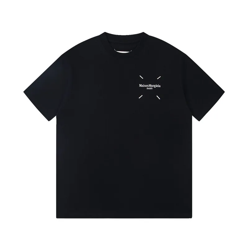 Maison Margiela 25ss Front Letter Embroidery Back Irregular Tape Print Short Sleeve T Shirt