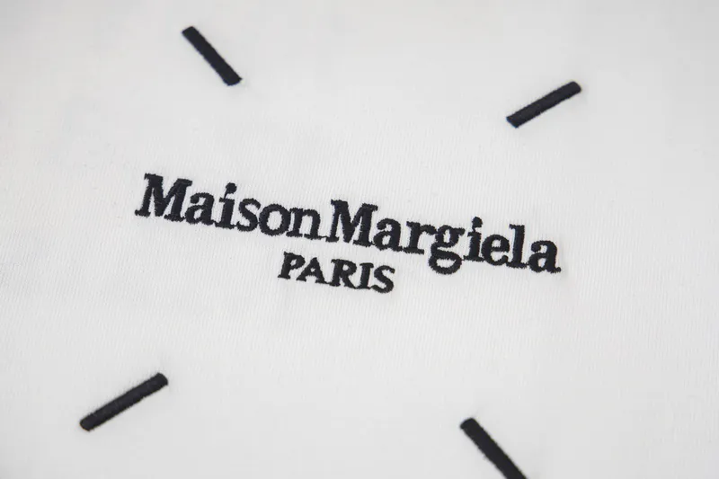 Maison Margiela 25ss Front Letter Embroidery Back Irregular Tape Print Short Sleeve T Shirt