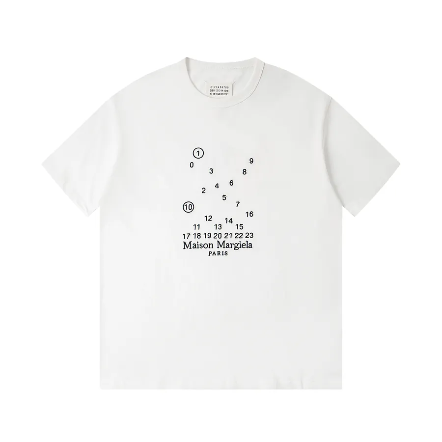 Maison Margiela 25ss Embroidered T Shirt with Handmade Seams