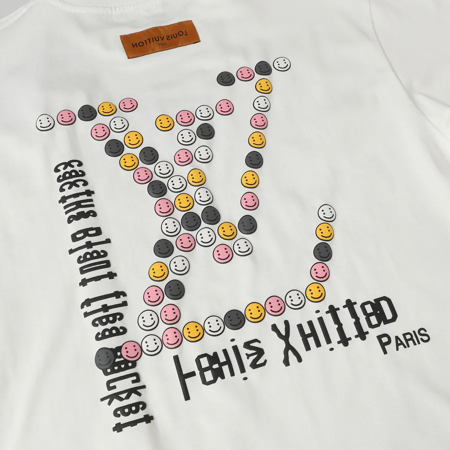 1v New Collaboration Cactus Plant Flea Market Logo Print Short Sleeve T Shirt