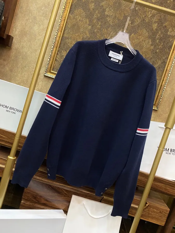 TB 2021 New Arrival Cotton Round Neck Sweater for Men and Women