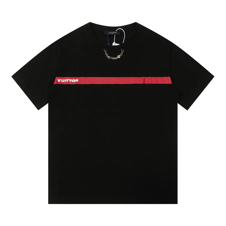 25ss New Metal Chain Print Short Sleeve