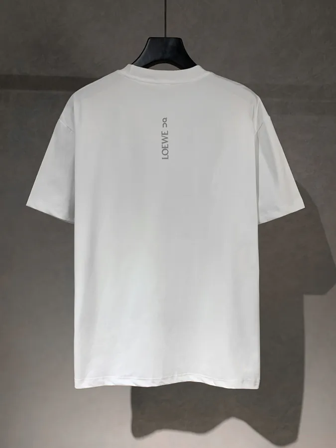 LOEW ROYCE New Collection Hand Painted Pattern Round Neck T Shirt