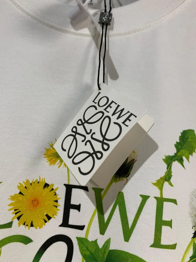 LOEW ROYCE New Collection Hand Painted Pattern Round Neck T Shirt