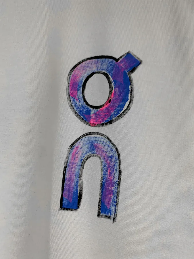 LOEW 罗意威 New Collection Hand Painted Pattern Round Neck Short Sleeve T Shirt
