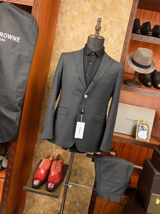 Thomas Burberry Premium Suit Set, Exclusive Luxury Tailored Suit and Trousers