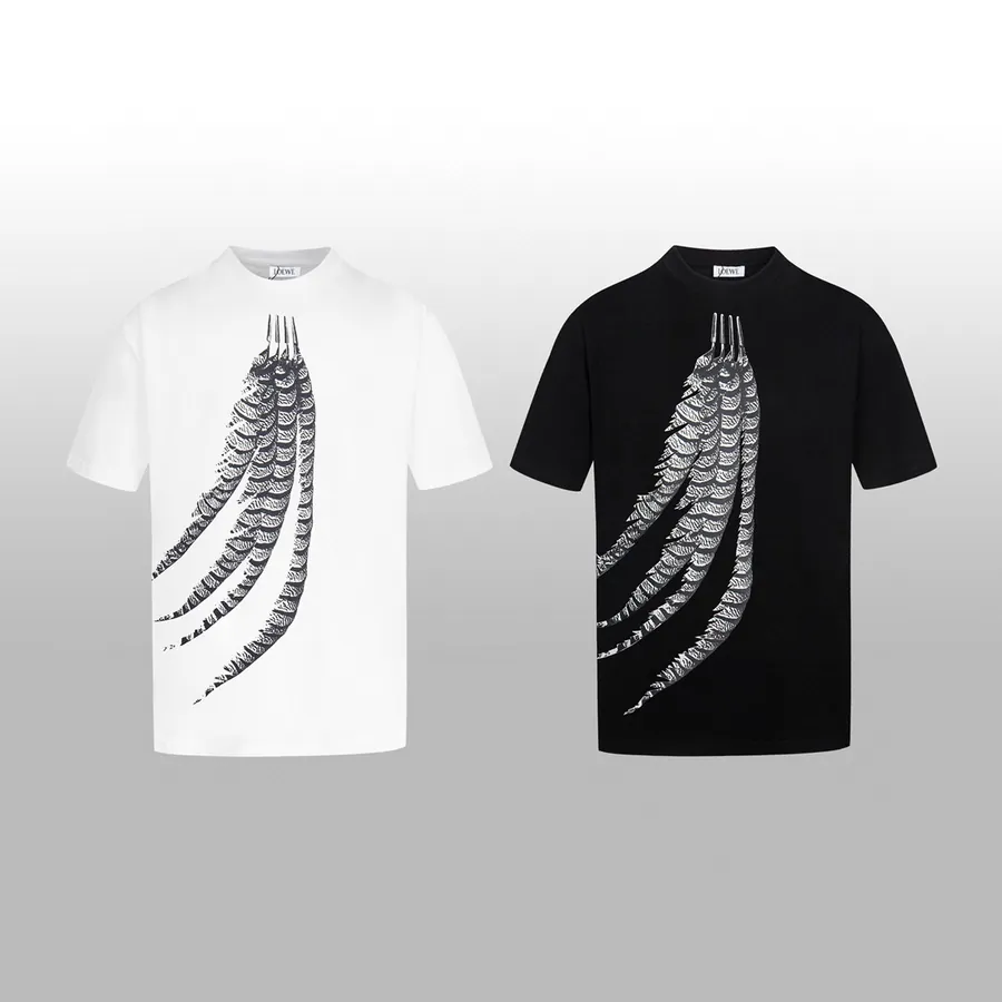 LOEW* Spring Summer New T shirt Unisex, Retro Illustration, Lightweight Cotton Feel Fabric