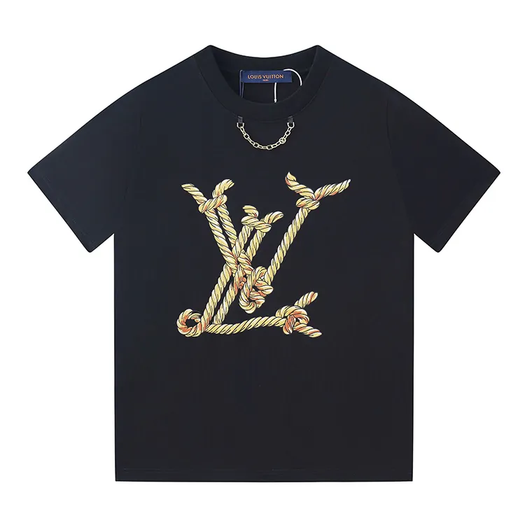 25ss New Metal Chain Print Short Sleeve
