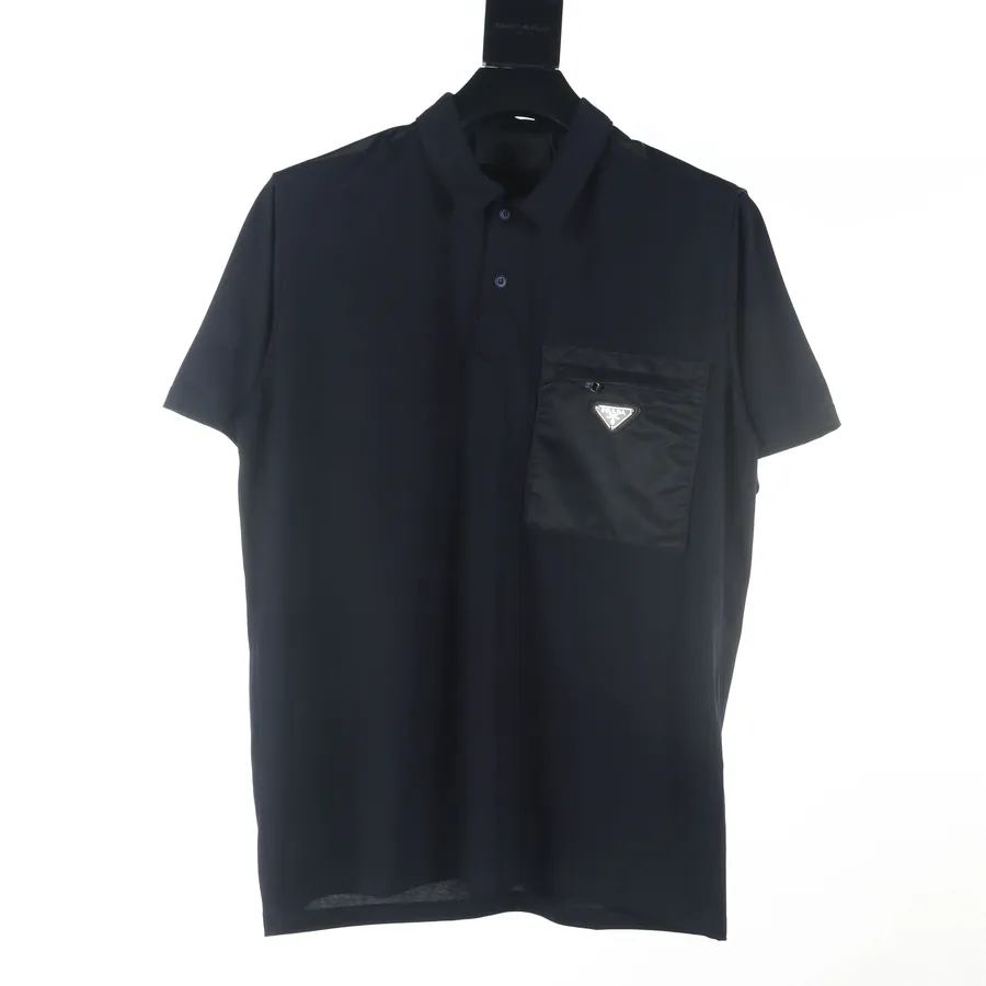 PRD Cotton Short Sleeve Shirt with Navy Blue Color