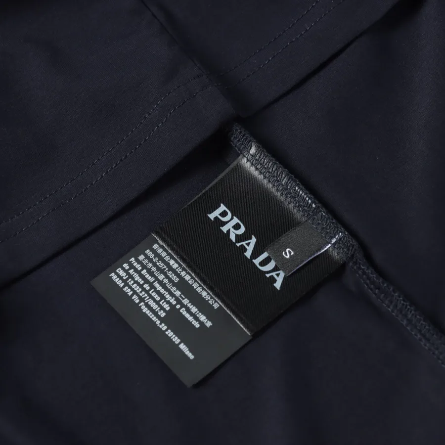 PRD Cotton Short Sleeve Shirt with Navy Blue Color