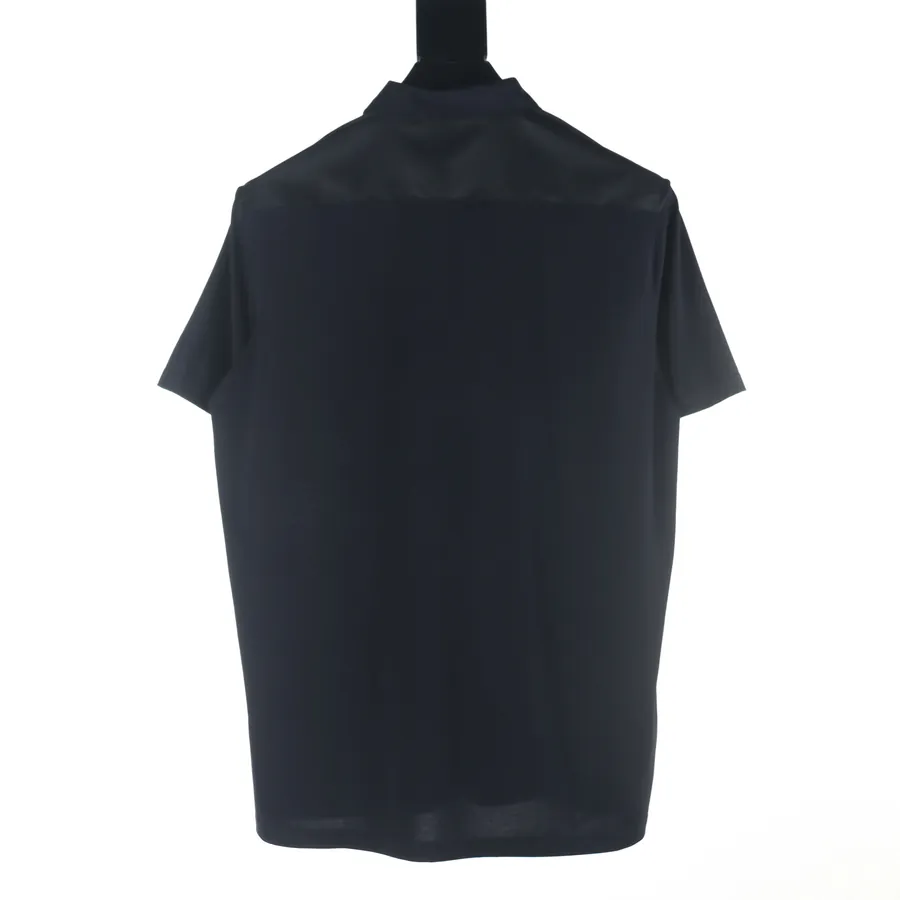 PRD Cotton Short Sleeve Shirt with Navy Blue Color