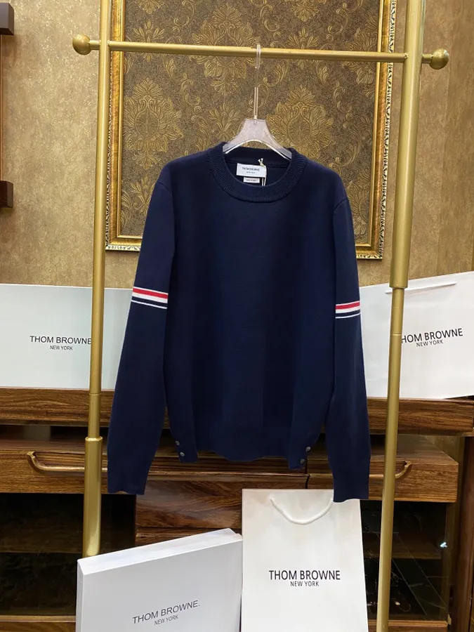 TB 2021 New Arrival Cotton Round Neck Sweater for Men and Women