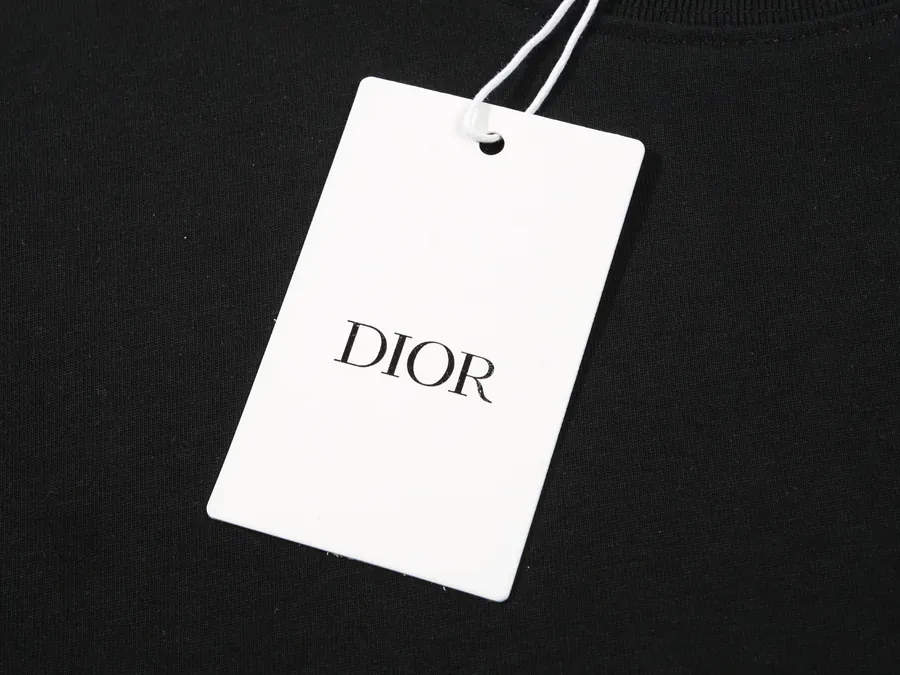 CD Di*Or Print Letter Short Sleeve T Shirt