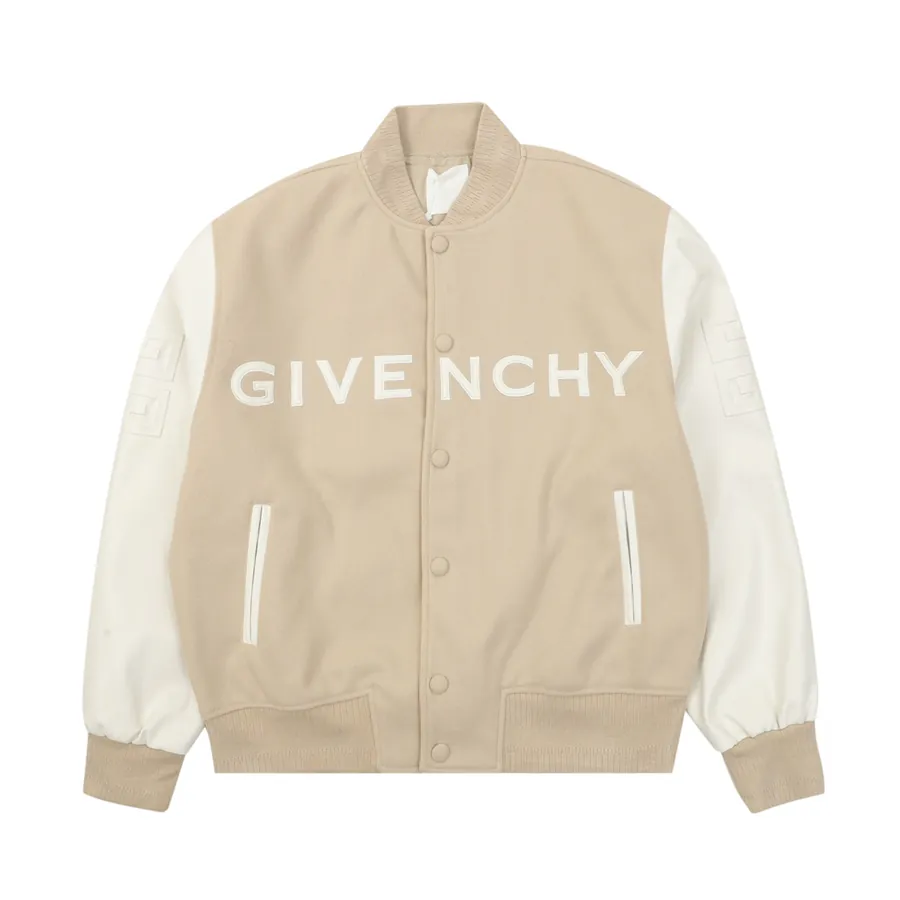 GVC Baseball Jacket with Patchwork Letter Embroidery