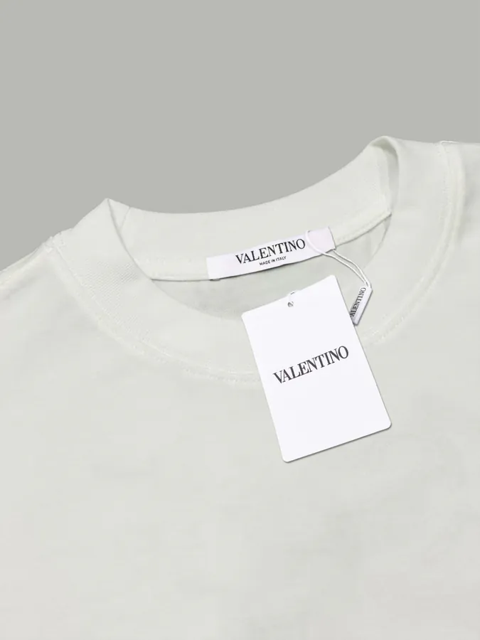 Valentino Classic Logo Print Cotton T Shirt