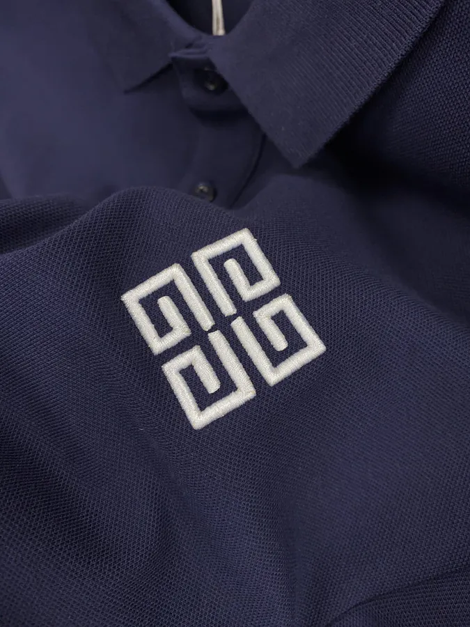 Jil Sander 2025 New Polo Shirt Classic Embroidered Letter Detail