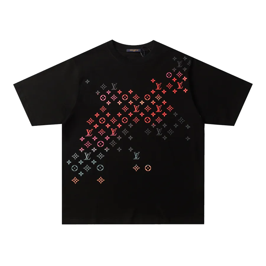 1V Valentino Spring Summer 2024 Color Gradient Logo Print T Shirt