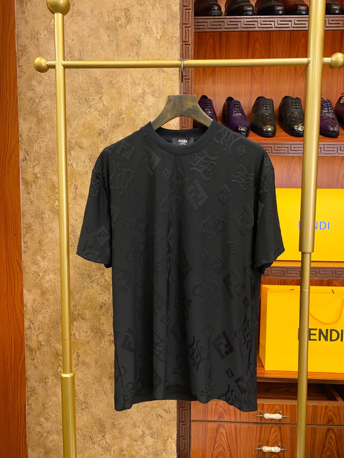 FE&NDI Premium Short Sleeve T Shirt with Triple Embroidery