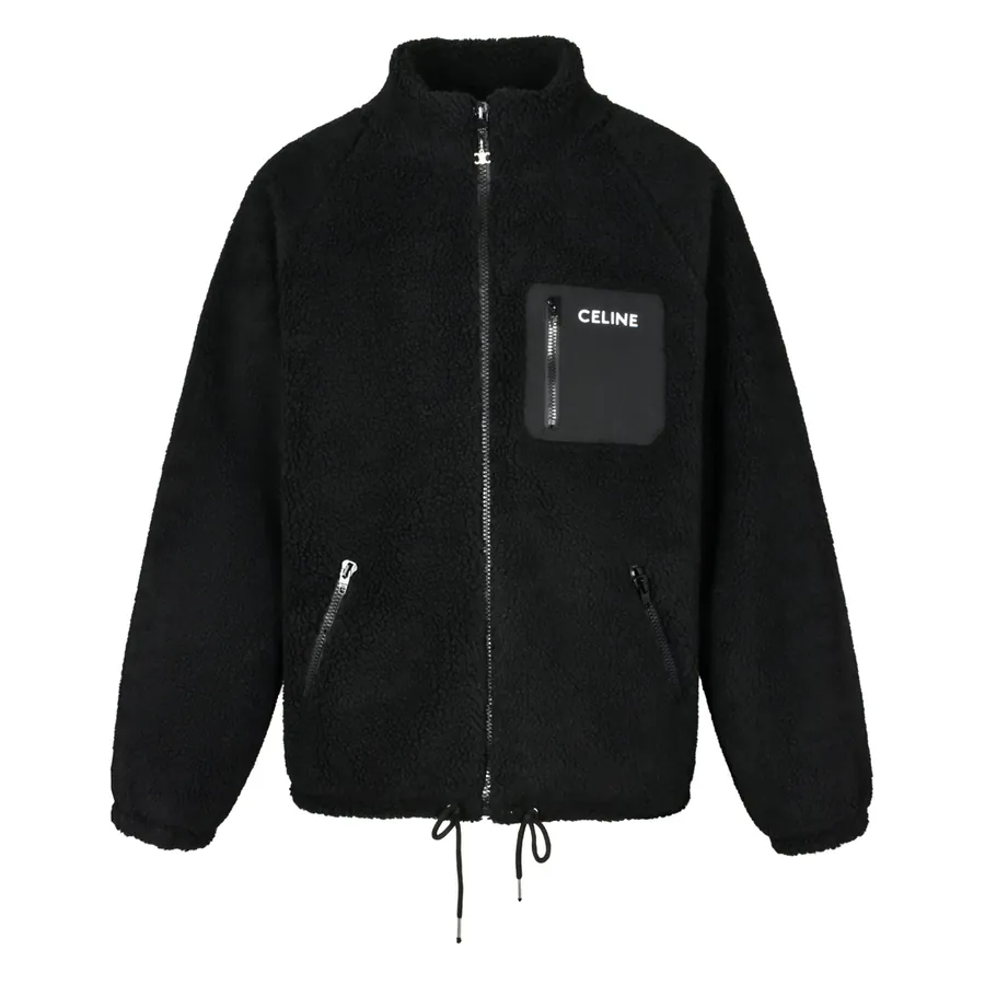 Celine 24FW Black Pocket Fleece Lined Bag