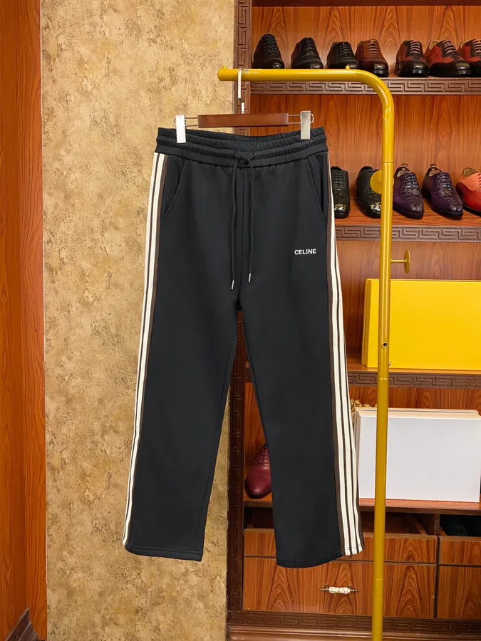 Celine Sporty Cotton Knit Pants Unisex