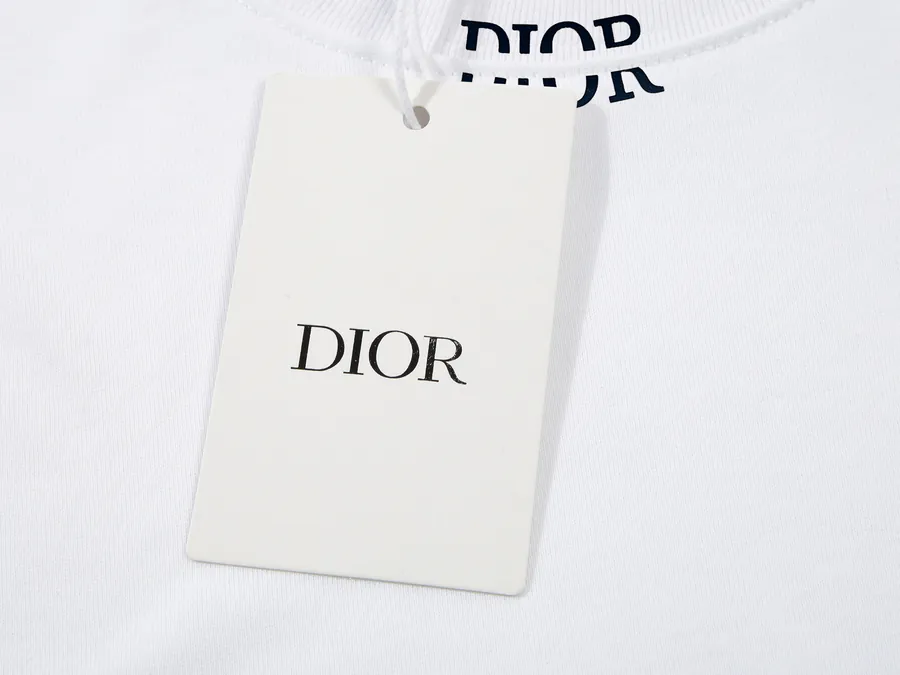 CD Di*Or Print Letter Short Sleeve T Shirt
