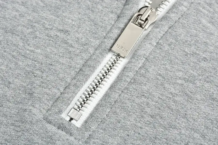 CD Logo Half Zip Hooded Sweatshirt for Men and Women