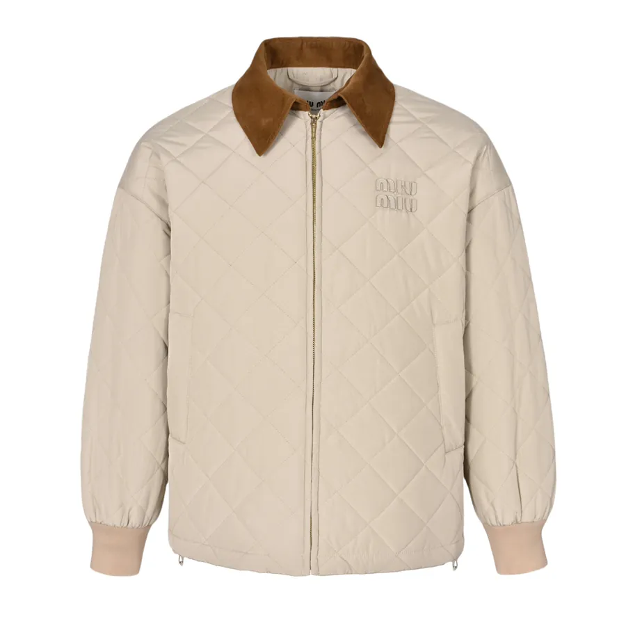 Miumiu 24FW Cotton Patchwork Collar Jacket