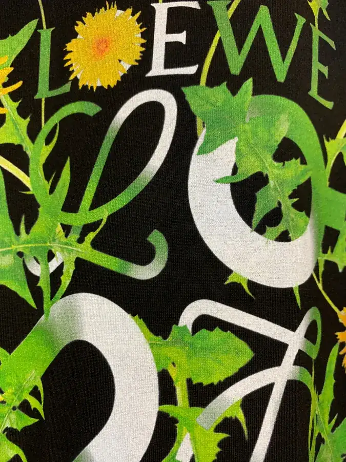 LOEW ROYCE New Collection Hand Painted Pattern Round Neck Short Sleeve T Shirt