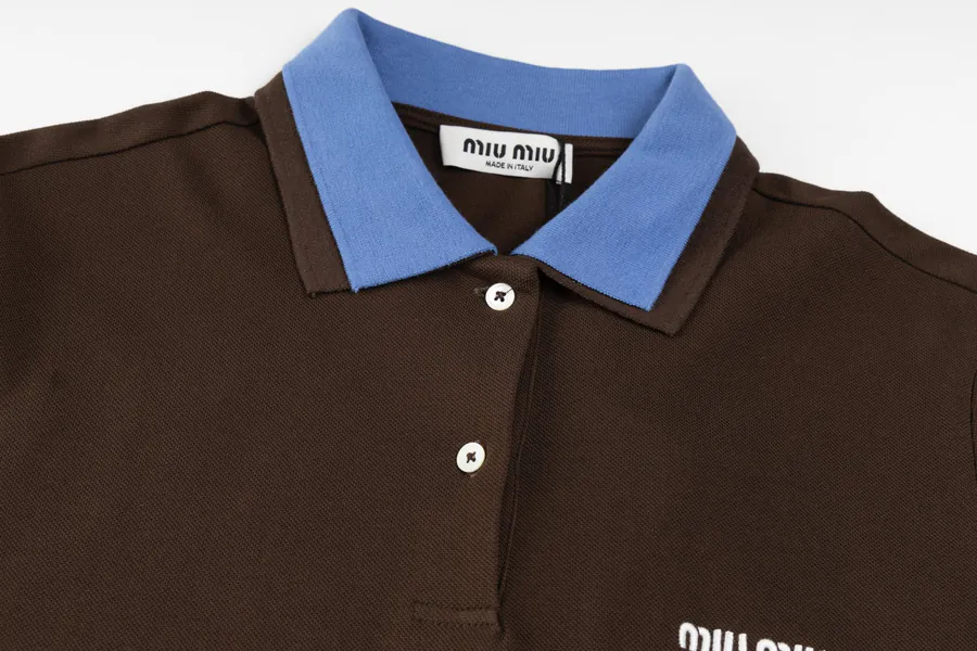 MiuMiu Color Contrast Double Layered Polo Shirt