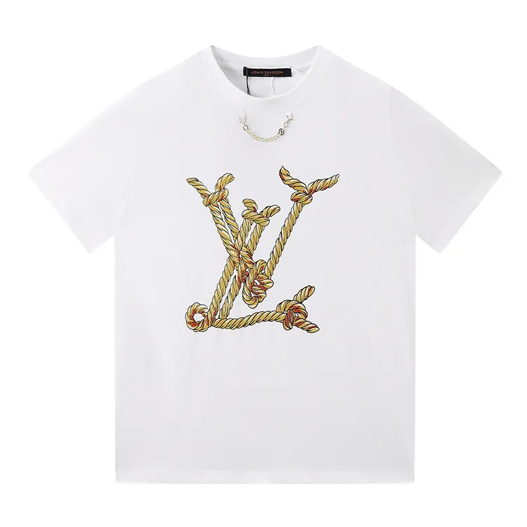25ss New Metal Chain Print Short Sleeve