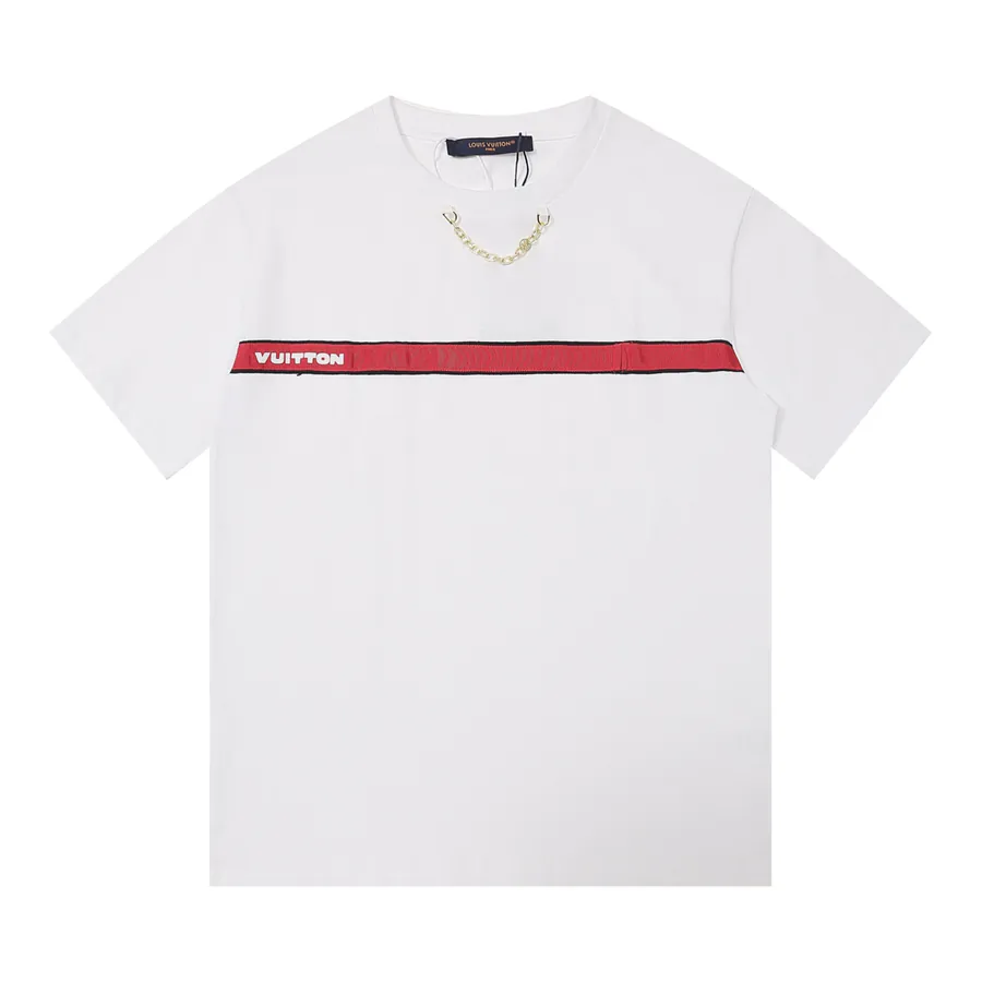 25ss New Metal Chain Print Short Sleeve