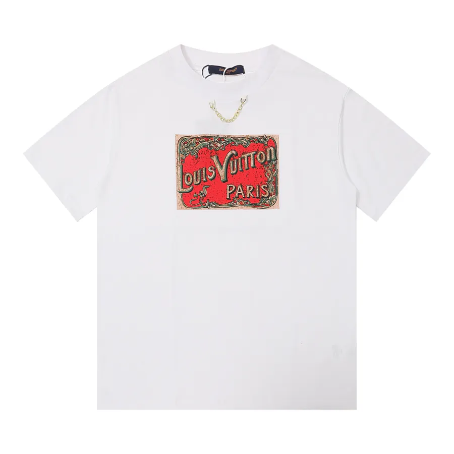 25ss New Metal Chain Print Short Sleeve