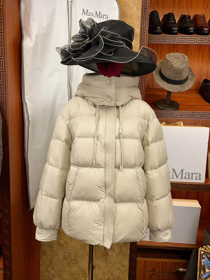 MaxMara Premium Longline Down Coat with Hood