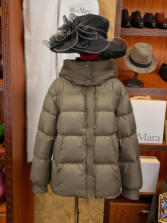 MaxMara Premium Longline Down Coat with Hood