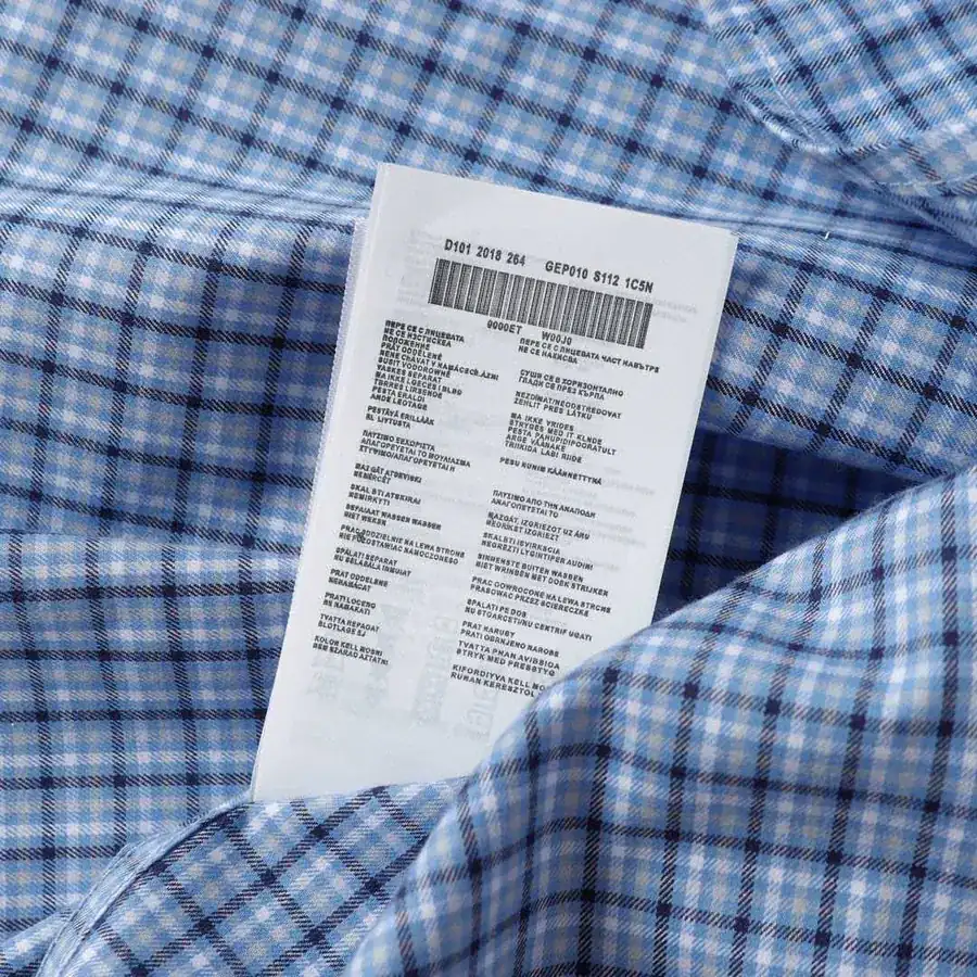 Miumiu Miu Miu MM Fine Check Embroidered Long Sleeve Shirt