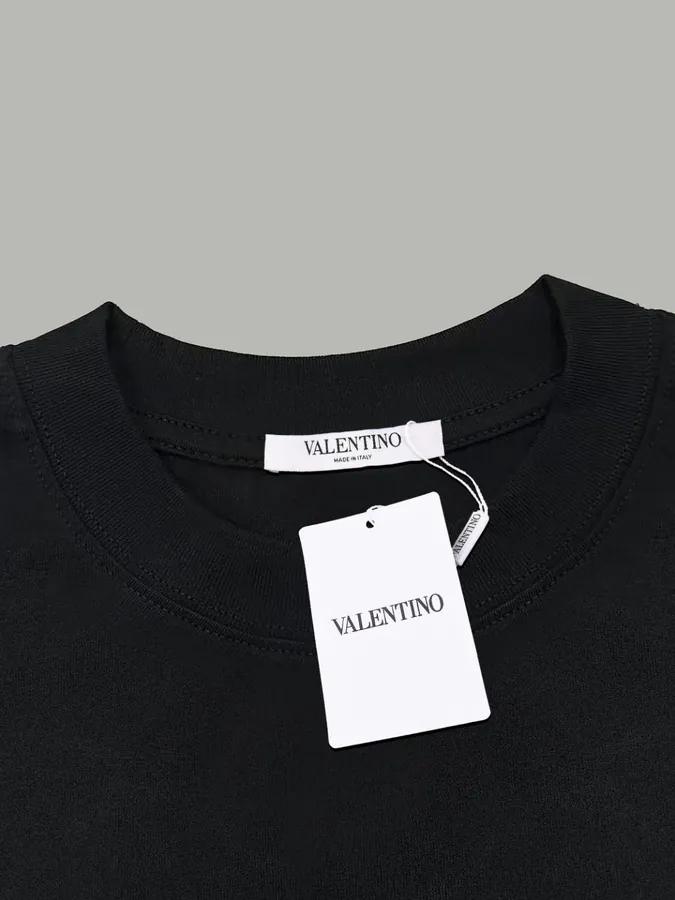 VALENTINO华伦天奴 官方同款经典大图案字母Logo短袖卫衣