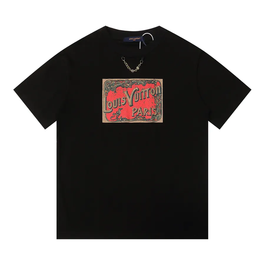 25ss New Metal Chain Print Short Sleeve