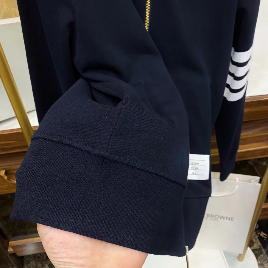 Thom Browne TB Unisex Hoodie Premium Organic Cotton
