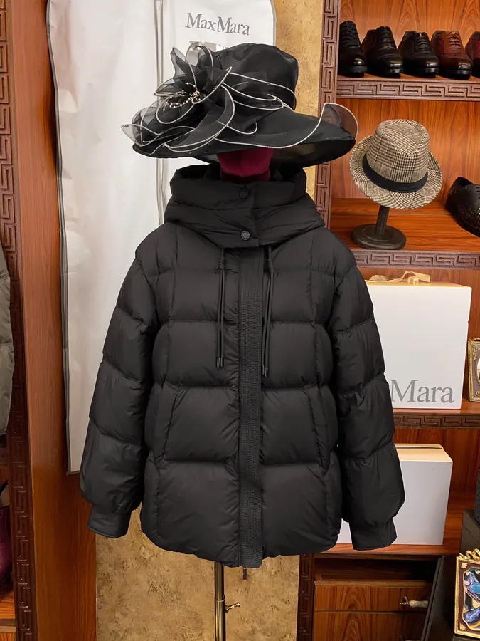 MaxMara Premium Longline Down Coat with Hood